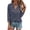 *Blue, variant on ClodeEU Women's Striped Henley Neck 3/4 Sleeve T Shirt ,Button Down V-Neck Top, Basic Ladies Loose Fit Tee Black,Womens Plus S