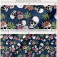 thumbnail image 2 of Soimoi Cotton Poplin Fabric Monstera Leaves,Floral & Horror Skull Halloween Printed Craft Fabric by The Yard 56 Inch Wide, 2 of 7