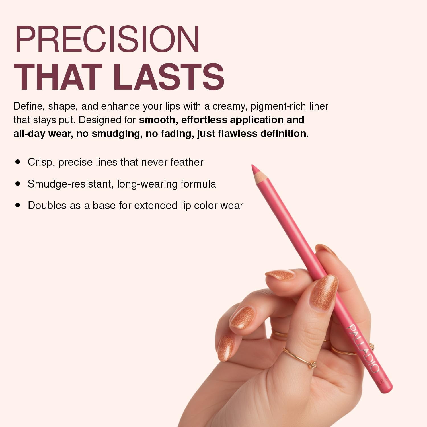 Palladio Lip Liner Pencil, Natural
