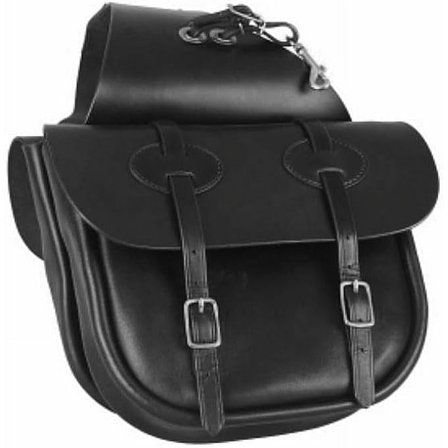 Horse Saddle Bag Cowhide Genuine Leather Western Equestrian Trail Simple Horse Saddle Bag Pack Equipment Horse Saddle Bags Size: 10” L x 10” W x 3 ½” D