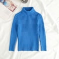 thumbnail image 3 of GYRATEDREAM Kids Boys Girls Cable Knit Slim Fit Sweaters Long Sleeve Crewneck Chunky Pullover Cute Knitwear Fall Jumper Tops for 5-6Y Blue, 3 of 8