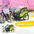 thumbnail image 4 of Aosom Remorque de Vélo 2 Places pour Enfants, Poussette pour Bébé avec Sac de Rangement, Vert, 4 of 10