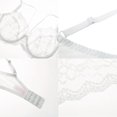 thumbnail image 6 of Women's Minimizer Bra Full Coverage Sheer Lace Bra Underwire Unlined Bra(White,38C), 6 of 6
