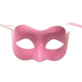 thumbnail image 1 of Jumpingount Half Face Retro Delicate Prom Color sólido Masquerade Gentleman Accesorios Fiesta Decoración Cubierta Halloween rosa rosado 20piezas, 1 of 6