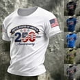 thumbnail image 4 of IDOCLOTHES 250 Anniversary USA Shirt Men Summer Casual Short Sleeve 4th of July Shirts for Men Tee 250 Years America Flag Patriotic T Shirts for Man Workout Tshirts Army Green, XXXL, 4 of 4