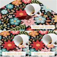 thumbnail image 4 of Colorful Embroidery Flowers Dish Drying Mats Super Absorbent Dish Drainer Rack Pad Non-Slip Drying Mat for Kitchen Counter, 24"x16", 4 of 7