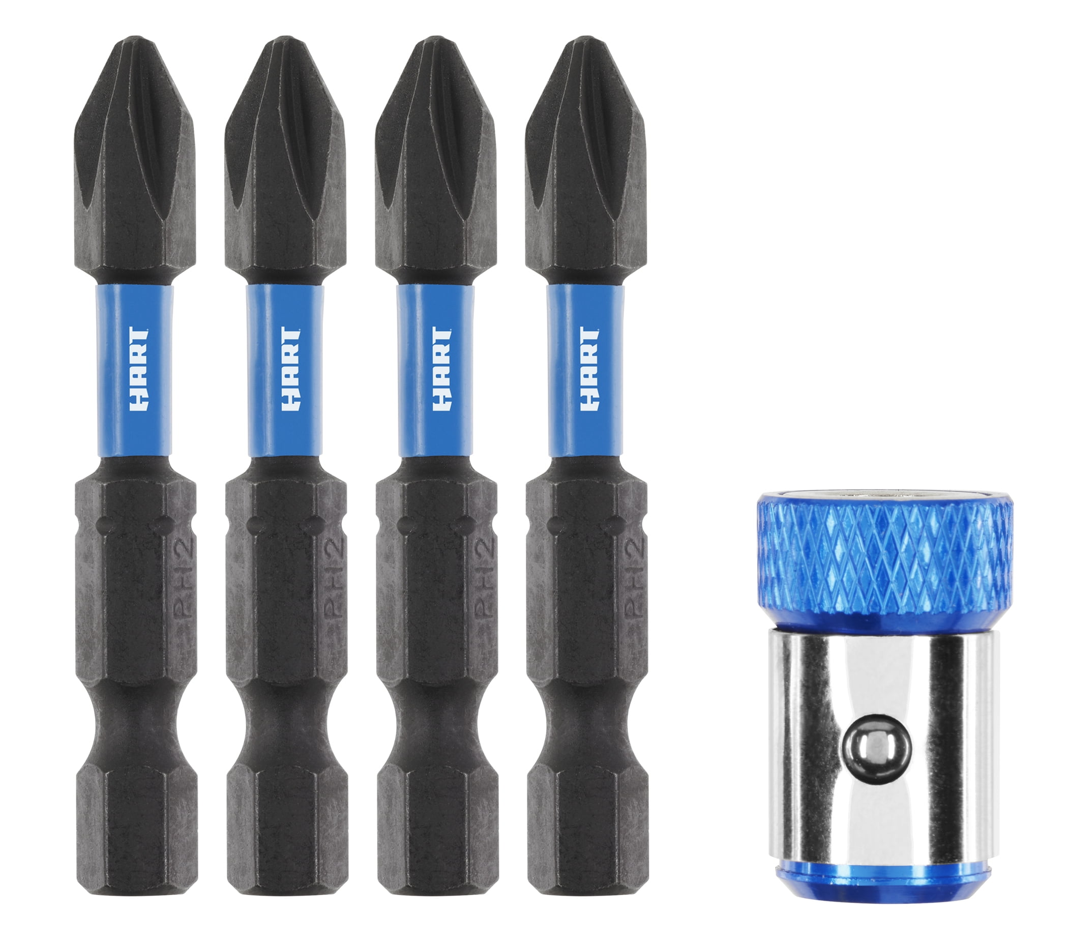 HART 5-Piece Impact Drive Bit Set (PH2) with Magnetic Sleeve