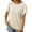 Beige, variant on SHITINN Women Textured Short Sleeve Tops Crewneck Knit T Shirts Solid Loose Casual Basic Summer T Short Sleeve Tops T Shirts for Women Women Summer Top