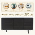 thumbnail image 6 of Williamspace 62.4" Modern Wide Sideboard with 3 Drawers and 2 Doors Buffet Storage Cabinet for Kitchen,Dark Brown, 6 of 7
