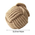 thumbnail image 3 of Circular Rope Door Stopper for Home Bar Decor Cotton Linen Material 5.51 in Diameter 1.3 kg Weight with Hanging Rope, 3 of 6