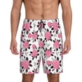 thumbnail image 3 of Lsque Rose Flowers Mens Sleep Pajama Shorts,Short Pajama Pants, Cotton Ultra-Soft Knit-Medium, 3 of 9