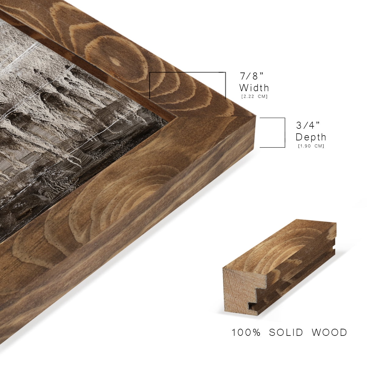 Continuum IV -Framed Print w/glass-Walnut