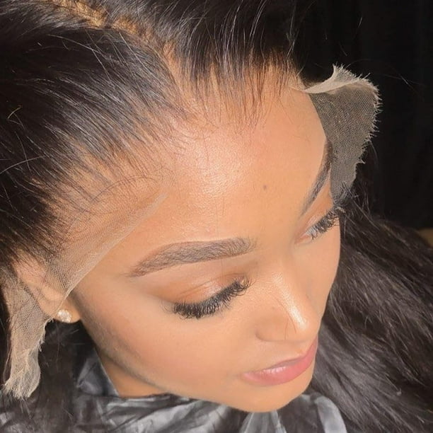 13X4 Frontal HD Lace 18 pulgadas SKINLIKE Lace Frontal Solo 0.095 mm Ultrafino Invisible Real Swiss Lace Cabello humano virgen CRUDO liso Un solo nudo Pre-arrancado con cabello de bebé