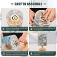 thumbnail image 4 of Starfish Seastars Bedside Table Lamp LED Warm Lights with USB Charging Port Retro Cylinder Desk Lamps, 4 of 7