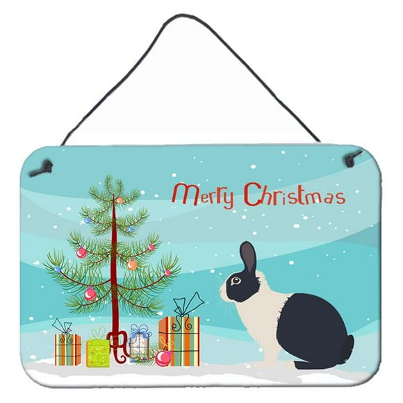 Carolines Treasures BB9325DS812 Dutch Rabbit Christmas Wall or Door Hanging Prints
