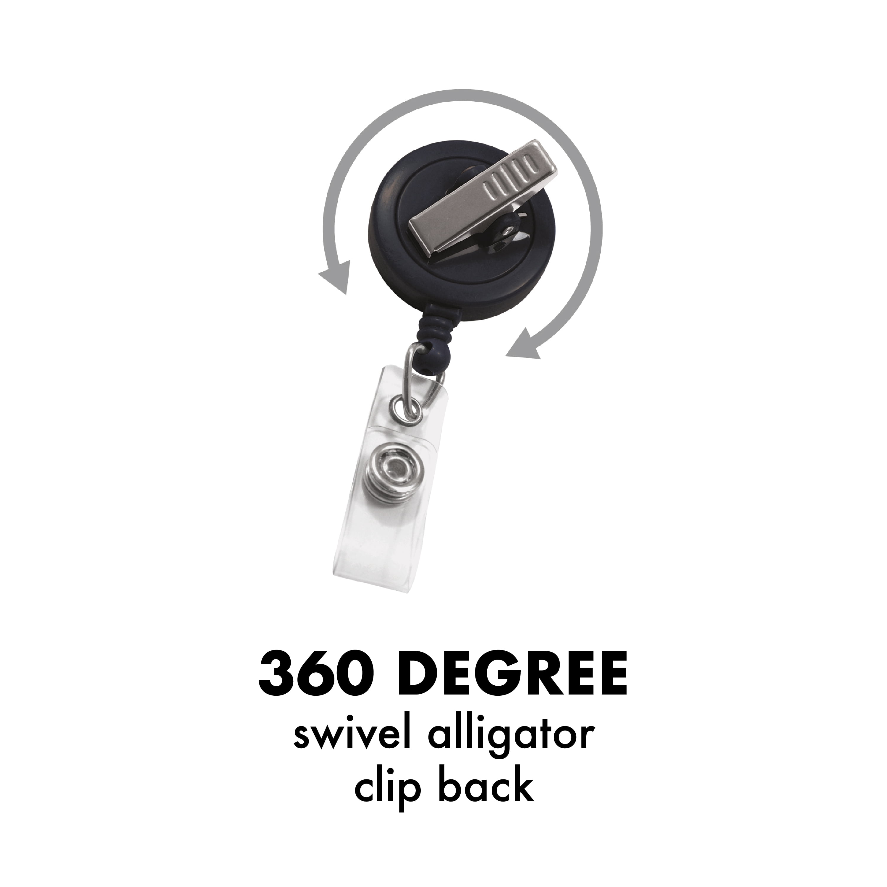 Essentials 2-Pack Badge Reels, Black