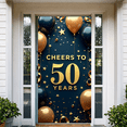 thumbnail image 3 of LUUFILx Golden Black 50th Anniversary Celebration Banner Backdrop Elegant Milestone Party Decoration Photography Props Decors Supplies Cheers Background, 3 of 7