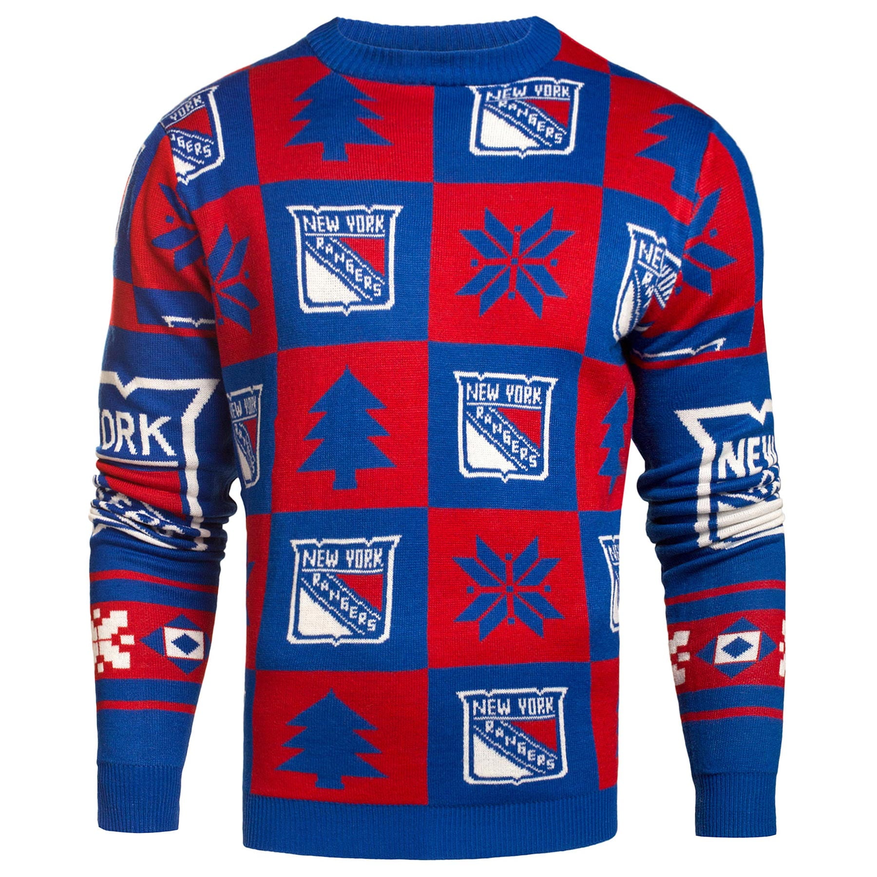 New York Rangers NHL Patches Ugly Crewneck Sweater Klew Walmart Canada