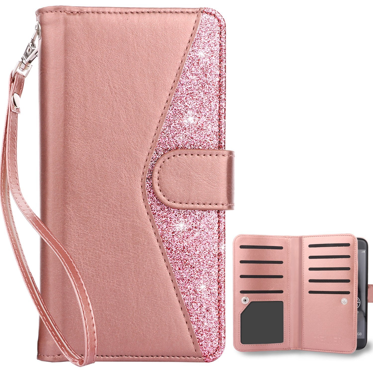 rose gold wrist bag