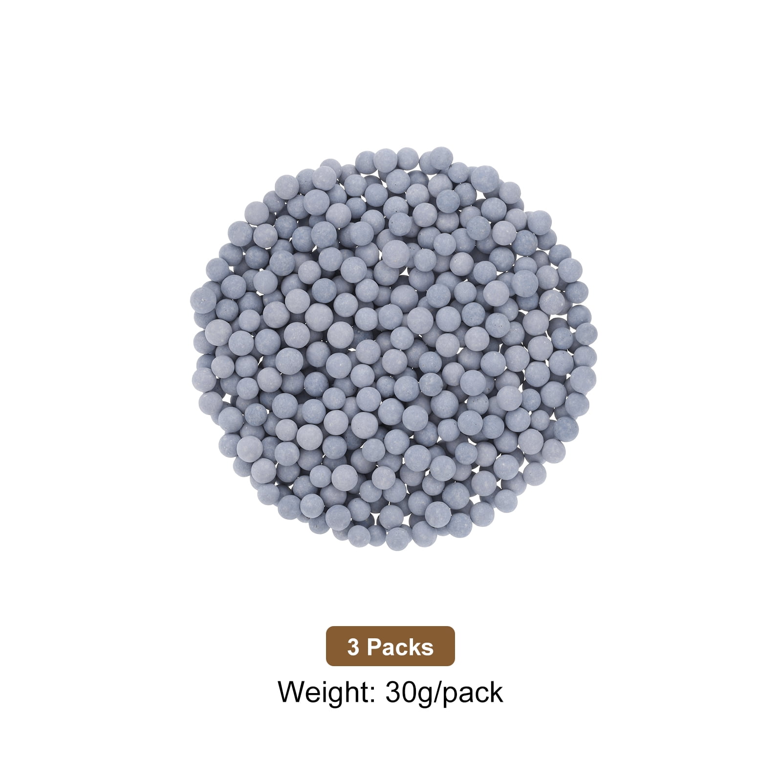 Unique Bargains 3Pcs Replacement Shower Head Bead for Filter 7-8mm Grey