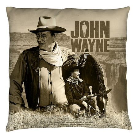 John Wayne Stoic Cowboy Throw Pillow