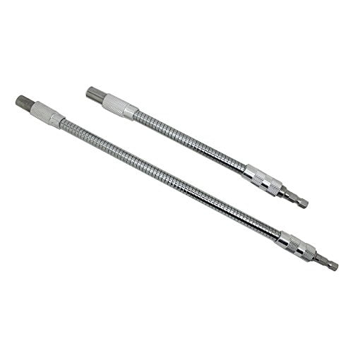 AUTOTOOLHOME 2pc Support de Foret d'Extension Flexible Arbre Flex Impact Driver pour Tournevis à Cliquet à Main Changement Rapide M
