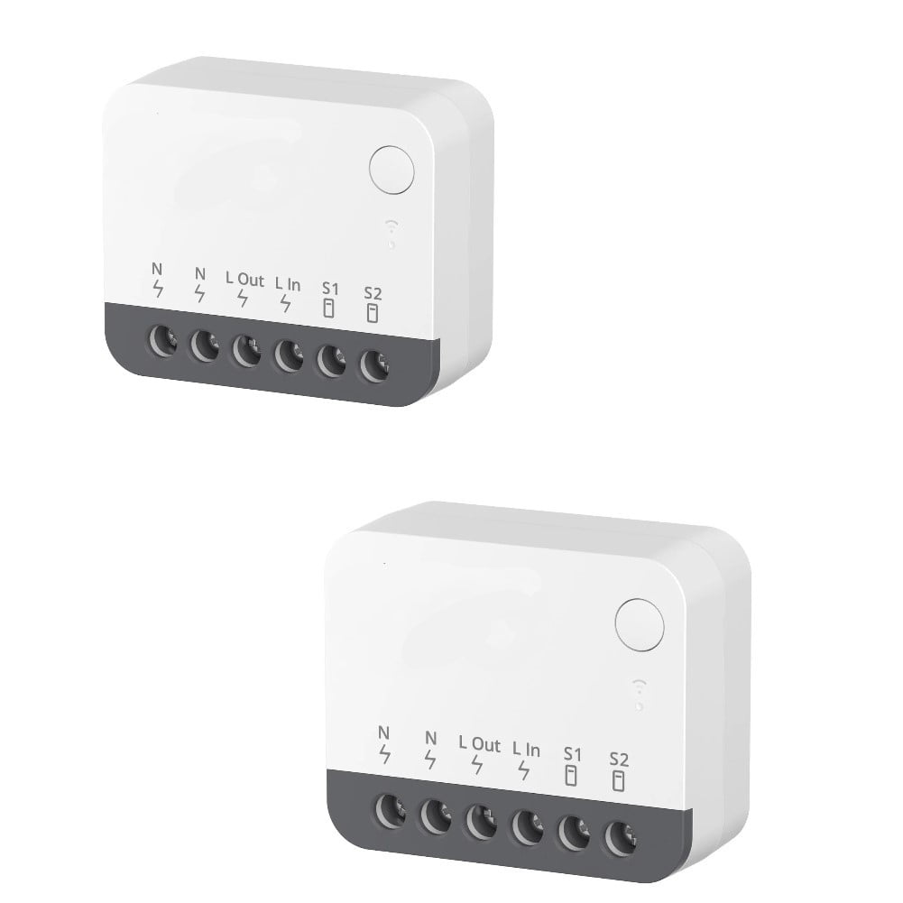 Yannee 2 Pcs ZBMINIR2 for ZigBee Smart Light Switch for Home Voice Control for Alexa