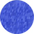 thumbnail image 1 of Ahgly Tapis Rond Lavable en Machine Intérieur Ruban Bleu Transitionnel, 5 Pieds Rond, 1 of 7