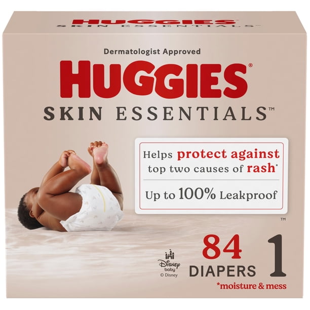 Pañales Huggies Skin Essentials, tamaño 1 (4-6 kg), 84 unidades