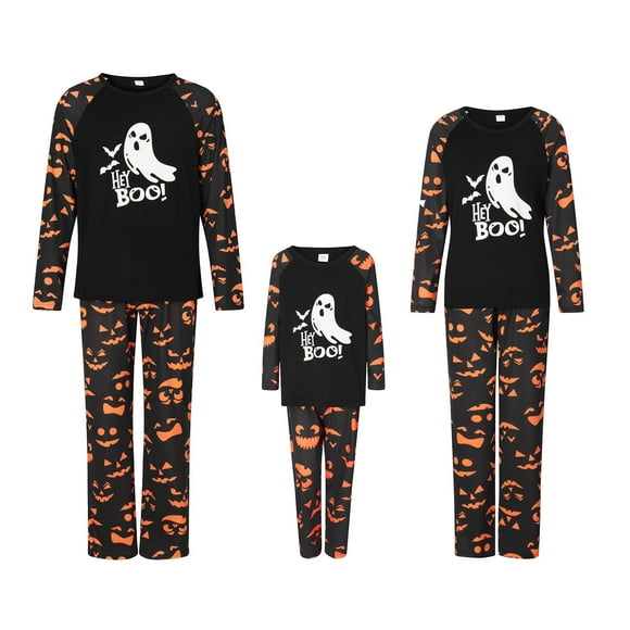 Pijamas familiares Fiomva a juego que brillan en la oscuridad, pijamas de Halloween para bebés, adultos y niños, conjunto de pijamas festivos