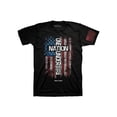 thumbnail image 2 of HOLD FAST Mens Short Sleeve Casual T-Shirt, One Nation Flag, Black, SM, 2 of 5