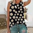 thumbnail image 1 of Mode Femmes Impression Décontractée V-Cou Manches Courtes T-shirt en Vrac Tops Floral Print Femmes Tops Femmes Manches Courtes Tops Femmes, 1 of 4