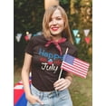 thumbnail image 2 of 4Th Of July Cupcake T-Shirt Women -Image by Shutterstock, Female x-Large, 2 of 4