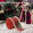 thumbnail image 4 of Christmas Ribbon Gift Wrapping Ribbon for Party Favor Bouquets Sewing Craft Red Green Grid, 4 of 8
