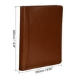 thumbnail image 2 of Uxcell A4 Business Portfolio PU Leather Padfolio Organizer Legal Document Folder Zipper Professional, Brown, 2 of 6