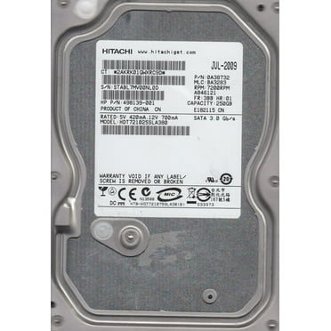 HDT721025SLA380, PN 0A38732, MLC BA3283, Hitachi 250GB SATA 3.5 Hard Drive