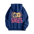 thumbnail image 5 of NinXxx Women's Round Neck Hoodie Seaside Beach Sunset Collection Top Dark Blue L, 5 of 6