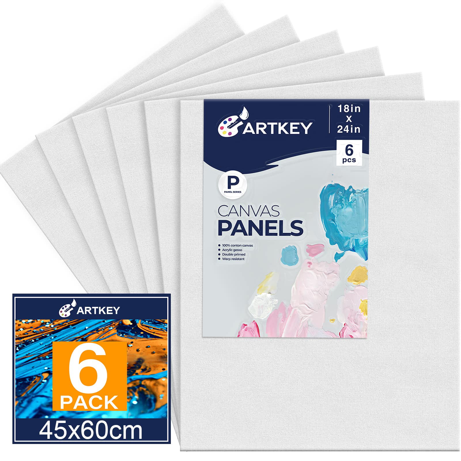  4 X 4 White Blank Canvas Panel Boards, Pack of 20, Primed,  100% Cotton for Acrylic Painting, Canvases for Hobby Painters &  Beginners/4x4, 10 Pack