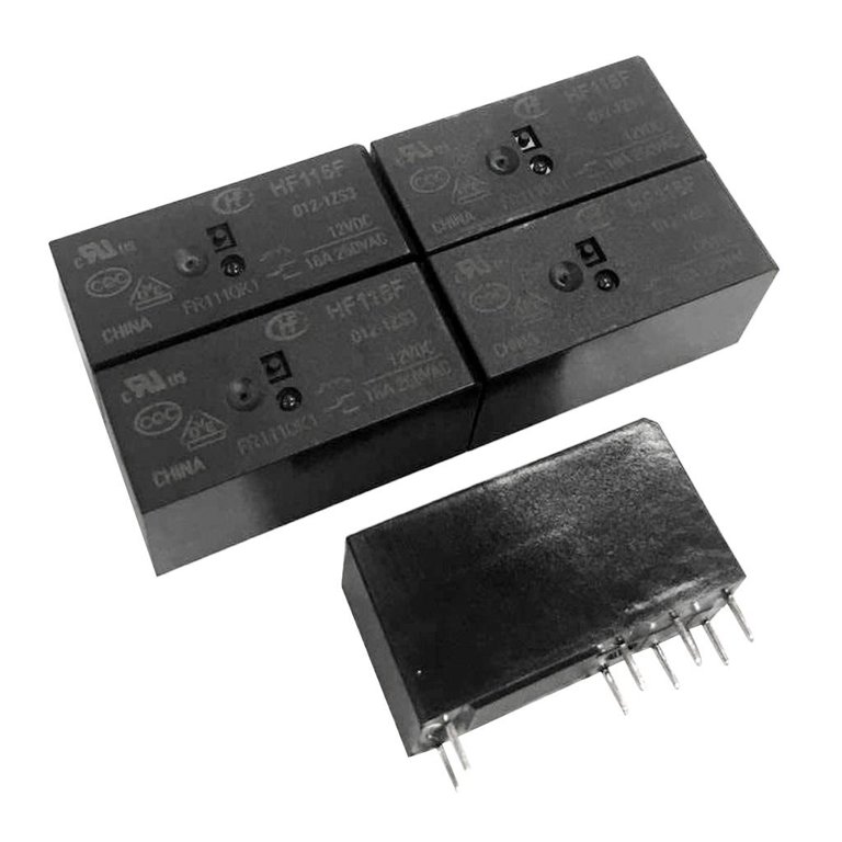 5Pieces Small Relay Mount Circuit Board Relays 12V (, ), for Small Motors, Lamps, Size: 29x12.7x15.7mm, Black