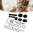 thumbnail image 4 of Hair Bun Shaper Kit, Black Hair Bun Maker Set High Elastic Braiding DIY  For Children For Makeup, 4 of 8