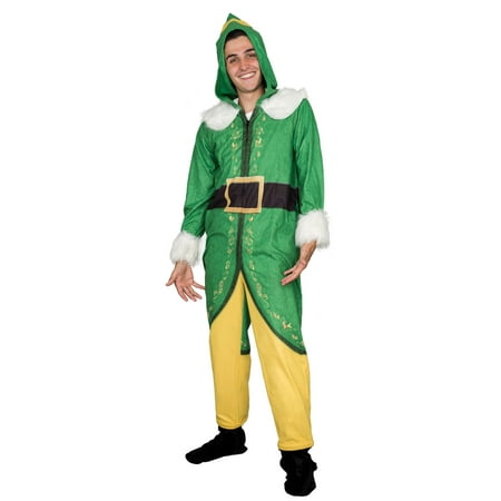 Elf Buddy Costume Pajama Adult Union Suit
