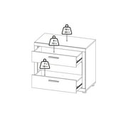 Tvilum Mira 3 Drawer Dresser for Adults, Jackson Hickory