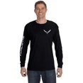 thumbnail image 3 of C7 Corvette Long Sleeve T-Shirt - C7 Logo with Corvette Script on Sleeve Medium, Black, 3 of 4