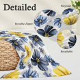 thumbnail image 6 of Blue Yellow Flower Queen Size Pillow Cover, Pillowcase Protectors with Zipper, Breathable Decorative Throw Pillow Case Cover, Retro Country French Daisy Floral Pillow Shams for Couch Sofa 20x30Inch, 6 of 8