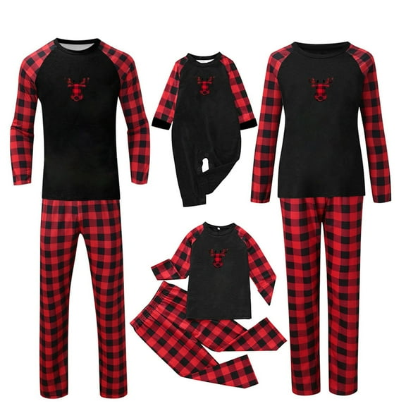 Fiaer Family Christmas Pajamas Matching Sets 2025 Cute Pjs Long Sleeve Holiday Jammies Loungewear Xmas Sleepwear 2 Piece Mom XL