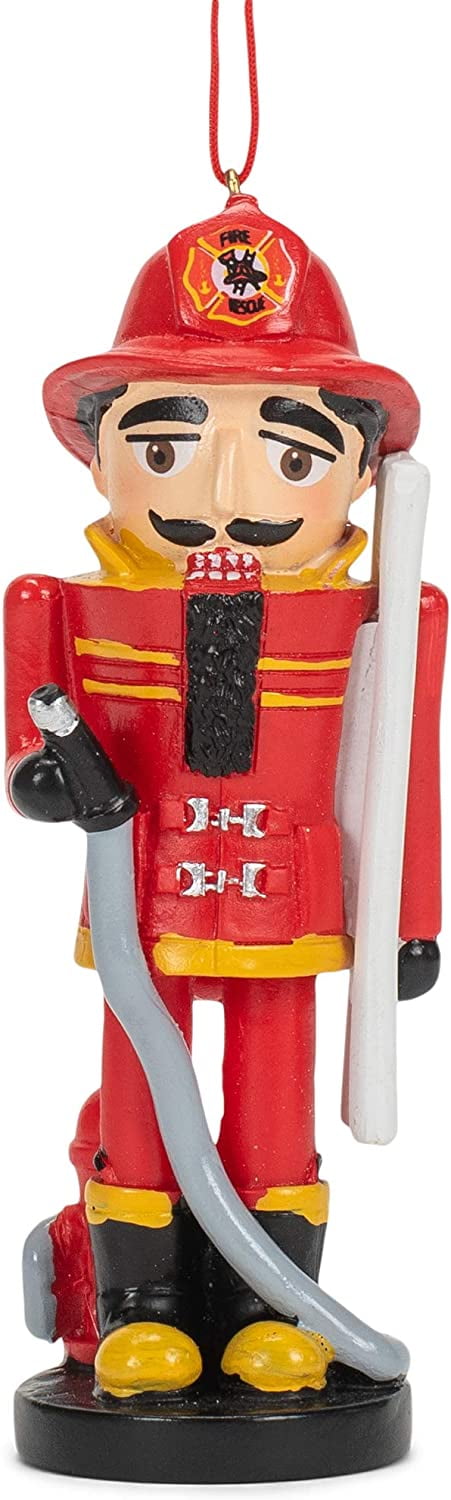 Kurt Adler (#J8600) Firefighter Nutcracker Ornament, 4.75"
