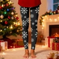 thumbnail image 2 of DHFJKG Girls Christmas Leggings Athletic Pants Snowflake Print Tight Yoga Pants With Stretch Waistband Workout Tights For Holiday Cozy Trousers, 2 of 4