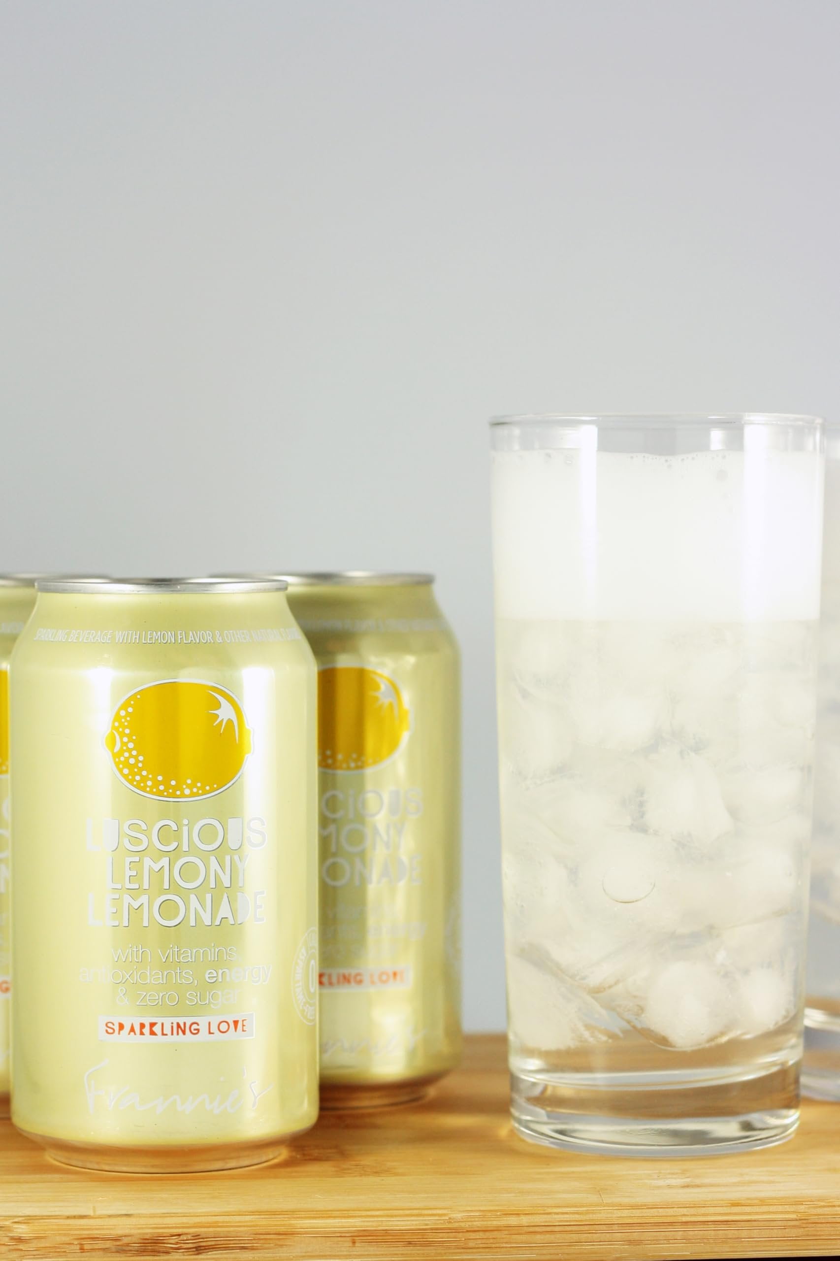KauffmanTreats Frannie Sparkling Beverage- Zero Calories & Sugar, Aspertame Free: 24-Ct Case 12 Oz. Cans Luscious Lemonade