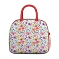 thumbnail image 2 of Lunch Bag Lunch Box for Women Reusable Insulated Lunch Cooler Bags,Large Capacity for Work Travel Picnic,Water-Resistant Pioneer Colorful Floral Lunch Tote Bag Gifts for Woman Mom Red, 2 of 6