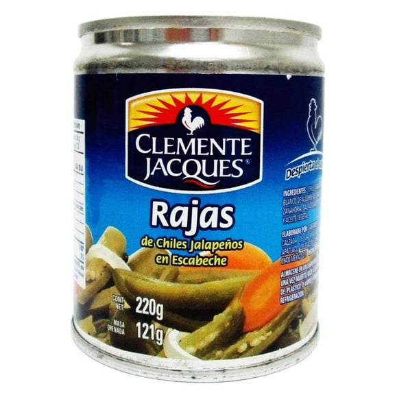 Chiles jalapeños Clemente Jacques rajas en escabeche 220 g